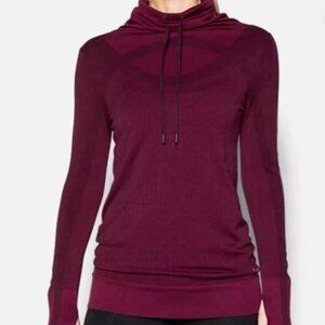 UNDER ARMOUR Threadborne Fitted Funnel Neck Pullover Shirt Top Stretch